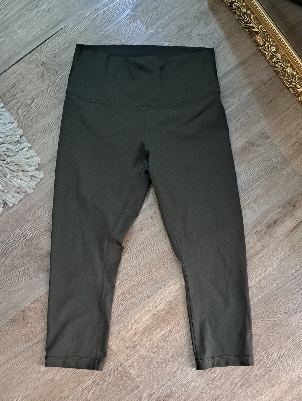 lululemon athletica Olive Green High-Rise Cropped Leggings